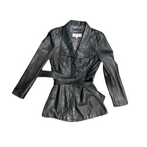 Andrew Marc New York Leather Jacket Black Women's Size Medium